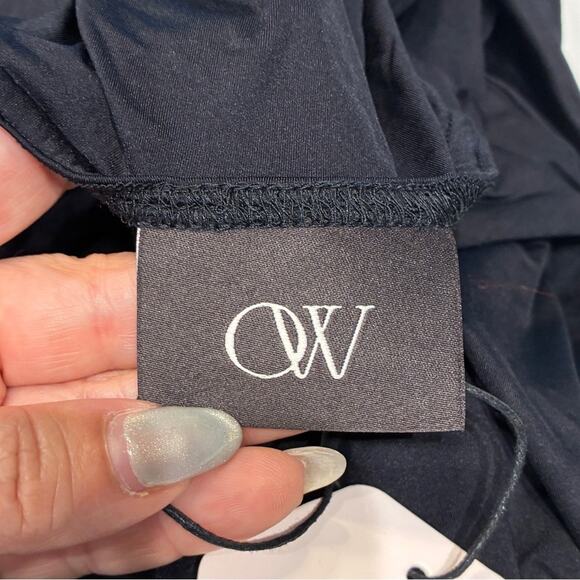 NWT OW Collection Black Long Sleeve Asymmetrical Dress Sz Large MSRP $220 - Picture 9 of 13